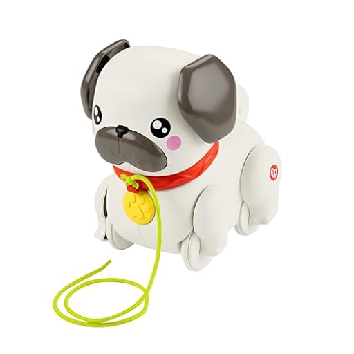 Fisher-Price FP Pets Pasea al Perrito Pug, Juguete de Arrastre con Forma de Perro Que Mueve Las Orejas y Las Patas y emite Sonidos de ladridos, Juguete Regalo para bebés +12 Meses, HTW94 | Ya disponible en tu tienda friki favorita! En mundofriki.es!
