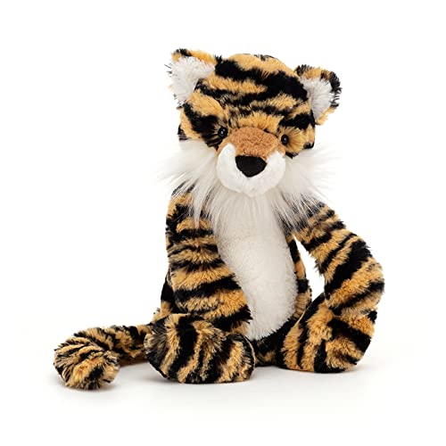 Image of Jellycat Bashful Tiger Stuffed Animal, Medium 12 inches - Big Cat Plush Toy - Classic Children's Gift