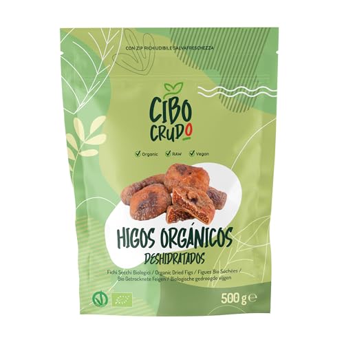 Higos Secos Ecológicos - 500g. Higos Sin Azúcar y Conservantes. Contienen Fibras Carbohidratos y Minerales. Para ser Consumido como Snack. Para Recetas Dulces y Rellenos. Ensaladas o Mermeladas.