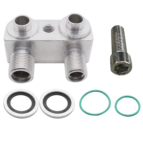 TAKPART Billet Aluminum LSX LS1 Swap New AC Compressor adapter 8AN/-10AN fittings fitting CNC Machined