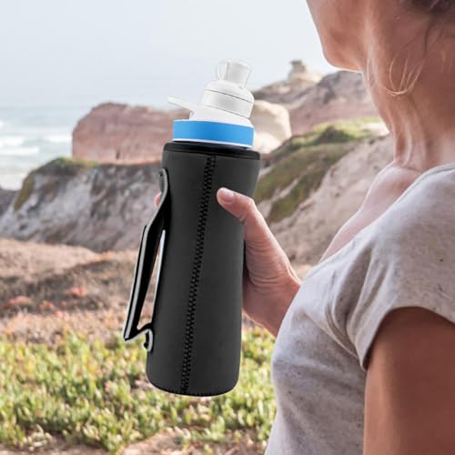 Portabotellas de agua con aislamiento de neopreno: soporte ligero para bebidas, funda duradera para botellas deportivas | Recipientes de vidrio para refrescos y cerveza con cubierta aislante reutiliza - imagen 3
