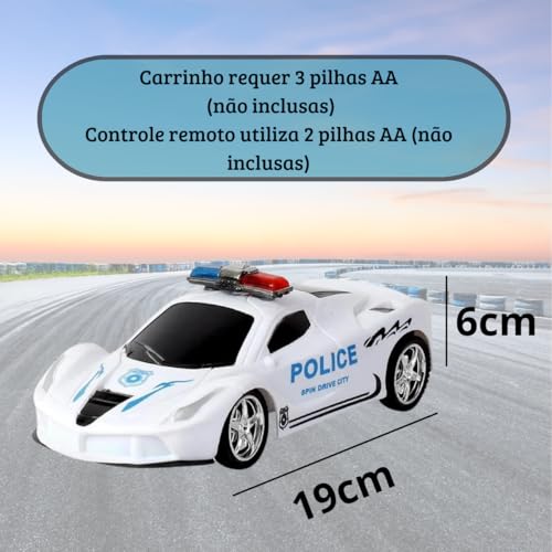 Carrinho Brinquedo Com Controle Remoto Policia Força Tatica 7 Funções 1:24