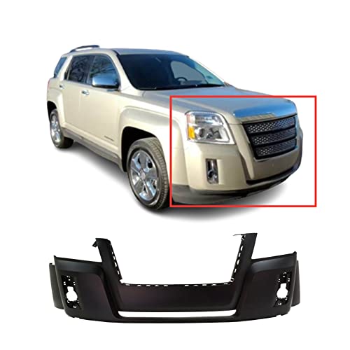 FitParts Compatible with Front Bumper Cover Fascia 2010 2011 2012 2013 2014 2015 GMC Terrain SL SLT SLE Denali. New Primed Without Sensor Holes, With Fog Light Holes. GM1000912