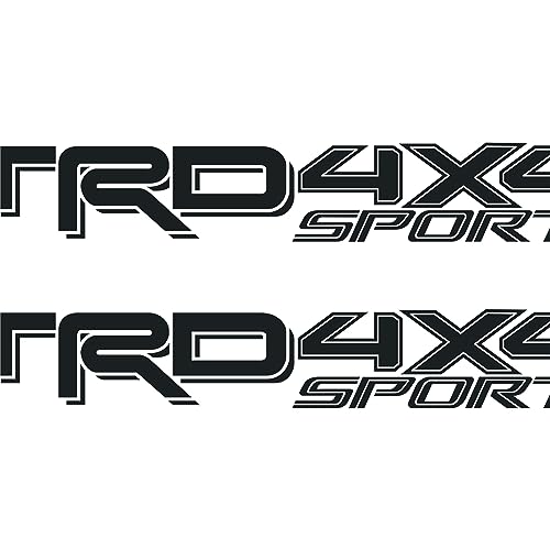 GOLD HOOK Tacoma Accessories 2016-2022 Exterior Sports Decals, Bedside Replacement Sticker (Set of2) (TRD4x4Spot Anthracite Metallic)