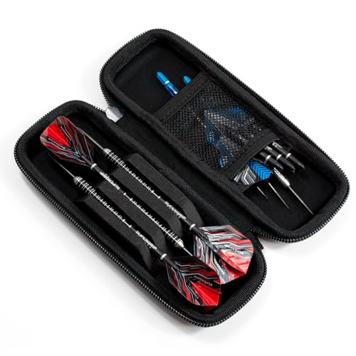 Harrows Darts Blaze Darts Wallet | Darts Case Holds 3 Assembled Darts And Accessories | Protective Eva Material | Professional Darts Accessories (Fire Red) - 2