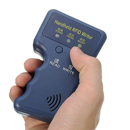 125Khz Rfid Card Copier Duplicator Handheld Rfid Reader For Door Access Control +8Pcs T5577 Key Fob Tags + 2Pcs Regular Em4100 Wristband + 4Pcs T5577 Rfid Cards #TOP6