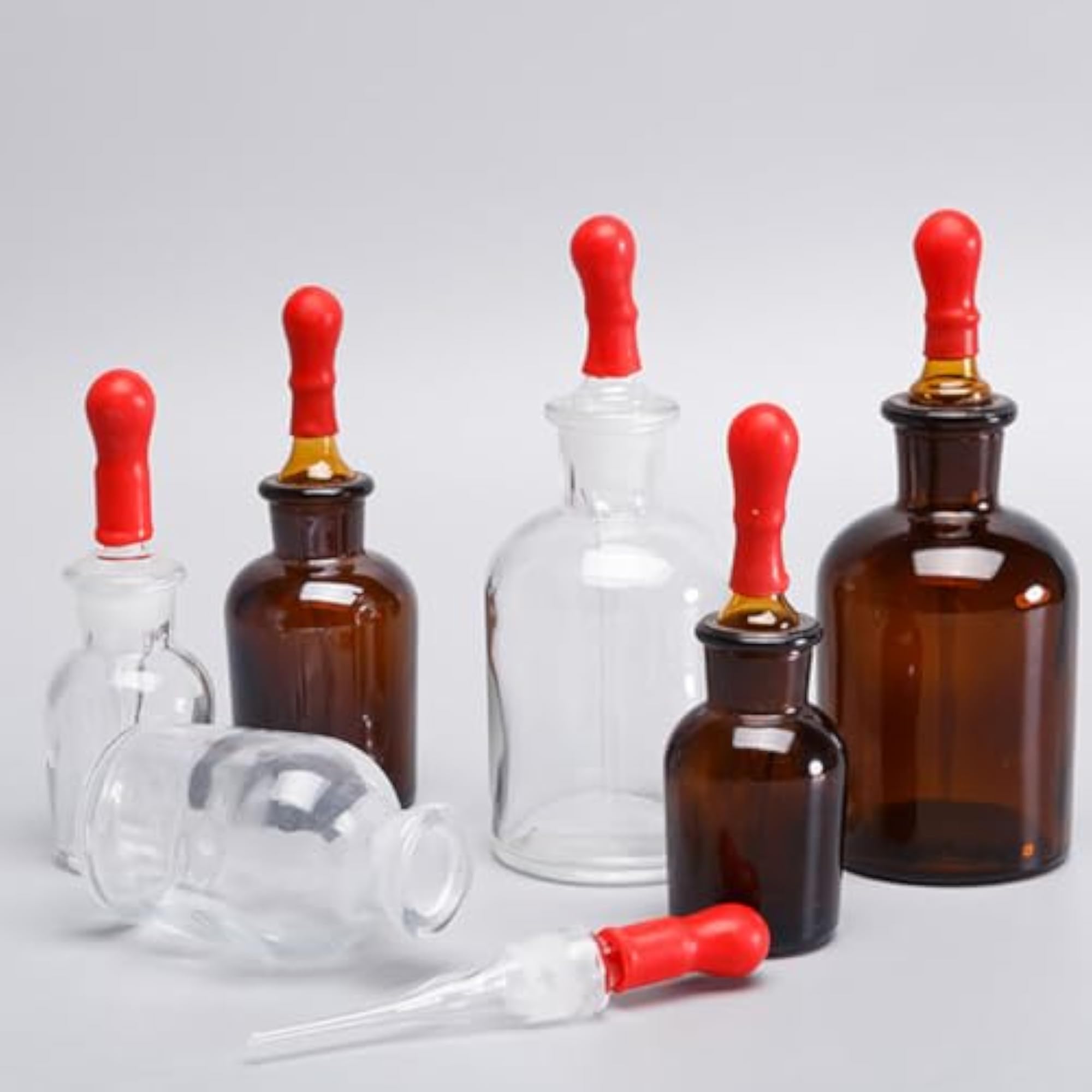 3pcs Glass Dropper Bottles for Essential Oils and Liquids