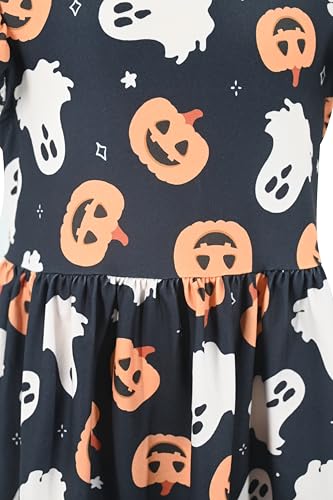 Image of Unique Baby Girls' Short Sleeve Everyday Printed Dresses for Kid and Toddler, Sizes 2T-12Y