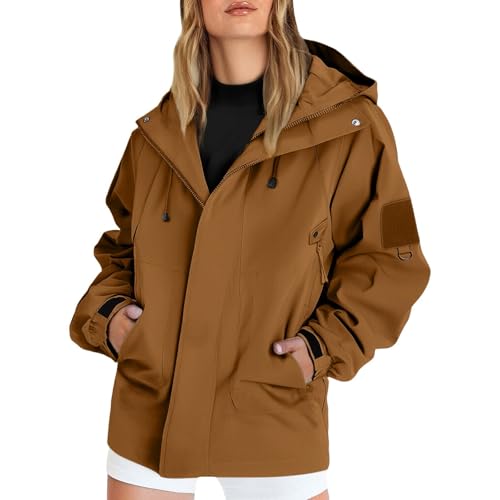 Veste de pluie légère coupe-vent femme manteau décontracté de randonnée marche