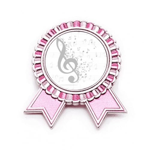 Broche rose clé de sol musicale en métal durable aux finitions soignées