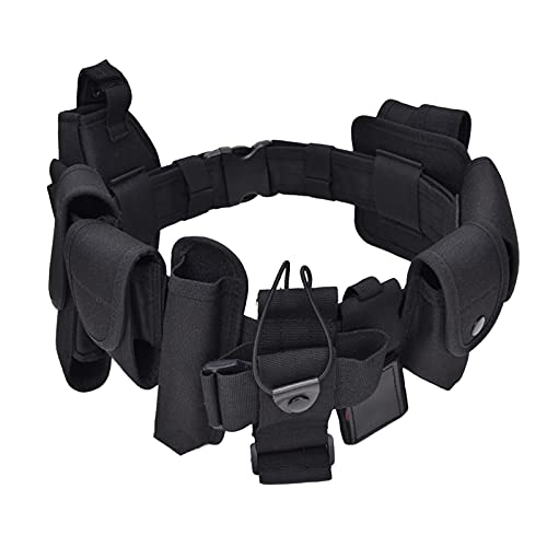 ポリスベルト　デューティーベルト　ポーチセット　LE装備　警察　サバゲー Amazon.co.jp: [DeeRace] 10-イン-1メンズ警察装備デューティベルトベ