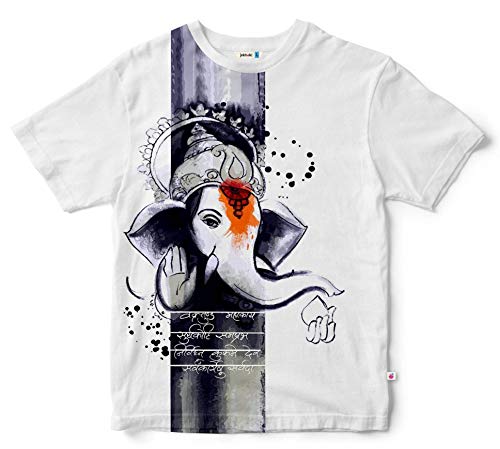 Buy Inkholic Full GANPATI Print White 