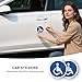 FALVFUN Car Handicap Parking Sign, 2PCS Reflective Magnetic Vehicle Disabled Parking Access Symbol Sticker, Waterproof Automotive Handicap Stop Signs, Universal for SUV RV Truck (Circle)