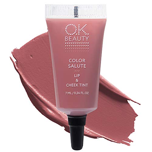 Color Salute Lip n Cheek Tint - Long Lasting Velvet Finish Lip Care & Blush in 9 trendy colors - Multipurpose Paraben Free Makeup Cosmetics - OK Beauty (Cocoa) Cover