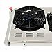 ECMRAD Aluminum Radiator Shroud Fans Combo for 1984-2002 Chevy S10 V8 Swap, 1984-1990 Corvette 5.7l V8 1982 1986 1998 1994 2001