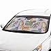 BDK AS-783 Cute Kitty Cats-Pink Front Windshield Shade-Accordion Folding Auto Sunshade for Car Truck SUV-Blocks UV Rays Sun Visor Protector-Keeps Your Vehicle Cool-58 x 28 Inch