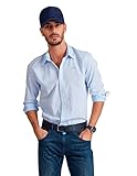 Modello: QMC018OX079F7231 La Martina - Camisa Slim fit de algodón, Azul Holandés/Marino, Man, S