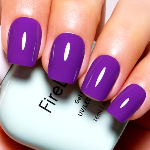 Deep Purple Gel Nail Polish,0.54 Fl Oz Large Bottle Dark Purple C...