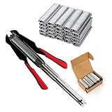 Hog Ring Zange Manuelle KäFigringe Zange Kit mit 2500 Stück Hog Ringe C-Typ Clip Automatische Zaun Zange für zaun Pet Käfige Autositze Sofas