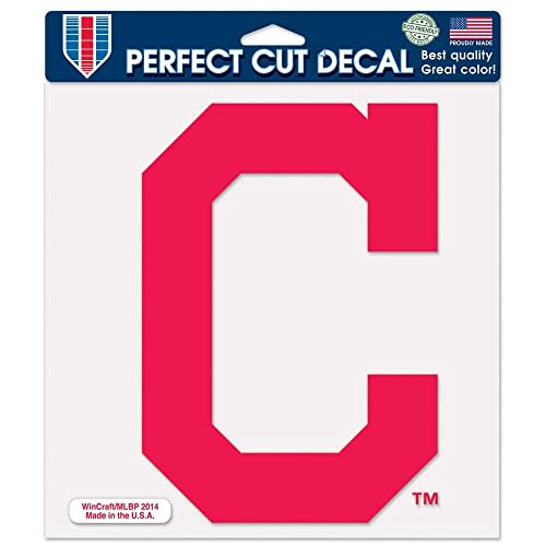 Wincraft MLB Cleveland Indians 23124014 Perfect Cut Color Decal, 8" x 8", Black by WinCraft - Used condition - US$17.16