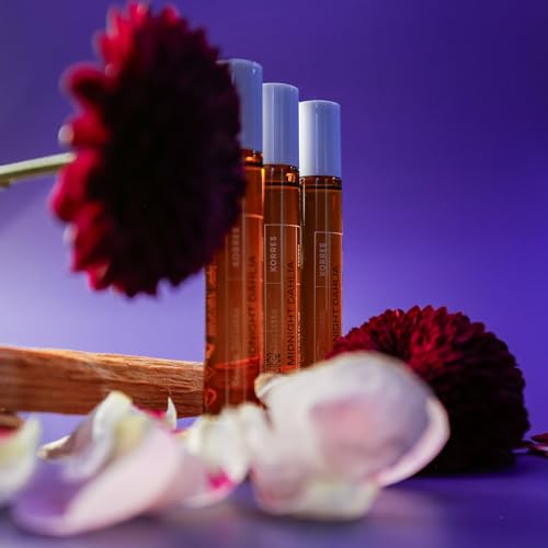 Image of KORRES Eau de Toilette, Midnight Dahlia Perfume for Women, 0.34 Fl Oz | Floral Fruity Amber Fragrance with Lychee, Peony, Raspberry, Cedarwood & Musk, Clean Greek Scent