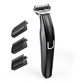 Erazio Hybrid Electric Foil Shaver - for Men Water-Proof Razor for Beard Hair and Body, Rechargeable Cordless Trimmer, Wet and Dry Replacable Head, Black