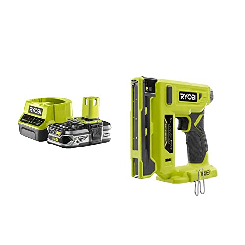 RYOBI R18ST50-0, agrafeuse sans-fil 18V, batterie 2.5Ah, chargeur rapide