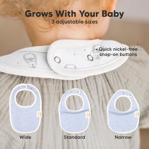 Image of KeaBabies 8-Pack Organic Baby Bibs for Drooling and Teething (Constellation) | Soft Cotton Bibs for Baby Girl, Boy, Extra Absorbent, Easy to Clean & Put On, Toddler, Newborn, Infant 0-24 Months