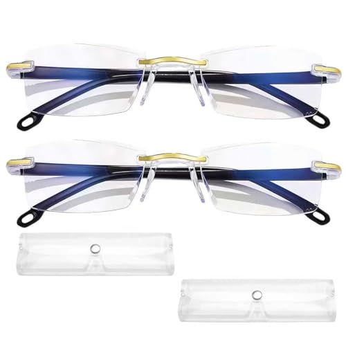 2Pcs Opticx Self Adjusting Glasses For Women & Men, Optic X Self Adjusting Eyeglasses, Auto Focus Reading Glasses