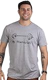 Ann Arbor T-shirt Co. My Therapist (Barbell) | Funny Workout Working Out Weight Lifting Lifter Joke Man T-Shirt-(Adult,L) Vintage Grey