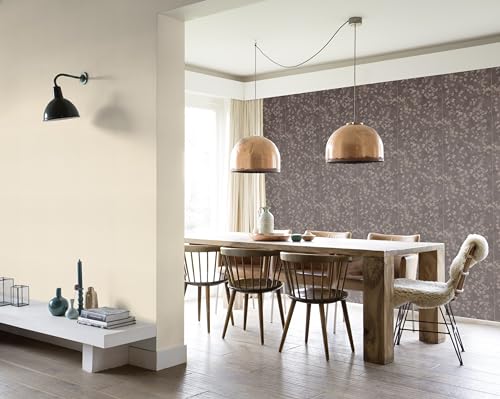Rasch Tapeten Non Woven Wallpaper (Botanical) Black Golden 10,05 m x 0,53 m Finca 416664, Gold,golden, 53 x 1005 cm - Image 4