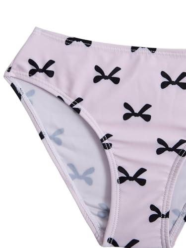 Image of COZYEASE Girls' 2 Piece Ditsy Floral Print Knot Front Ruched Triangle Bikini Swimsuit