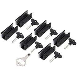 4 Juegos De Cerraduras De Seguridad Para Ventanas Con Llaves, Cerraduras Y Pestillos Para Ventanas Corredizas, Riel Limitador De Puertas Cerraduras Para Puertas Y Ventanas Corredizas Verticales Y Hori