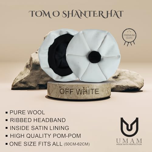 Scottish Traditional Tam o' Shatner Acrylic Wool Tammy Hat Flat Bonnet Kilt Many Tartans2