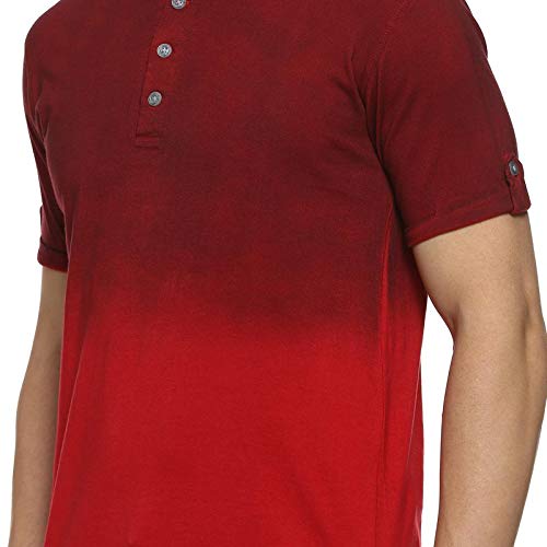 Image of CAHOOT Solid Men Polo Neck Grey, Black T Shirt