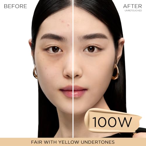 Image of Lancome Teint Idole Ultra Wear Natural Matte Foundation- Longwear, Medium-Full Coverage, Natural Finish, Waterproof & Hydrating- 100W (Fair Skin with Warm /Yellow Undertones), 1 Fl Oz