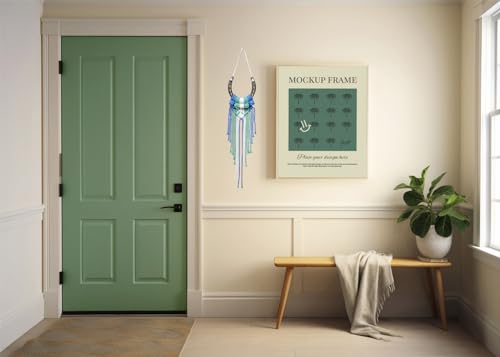 Dielianyi Equestrian Macrame Wall Hanging art Handmade macrame decor hanging horse lover decor (Blue) - Image 3