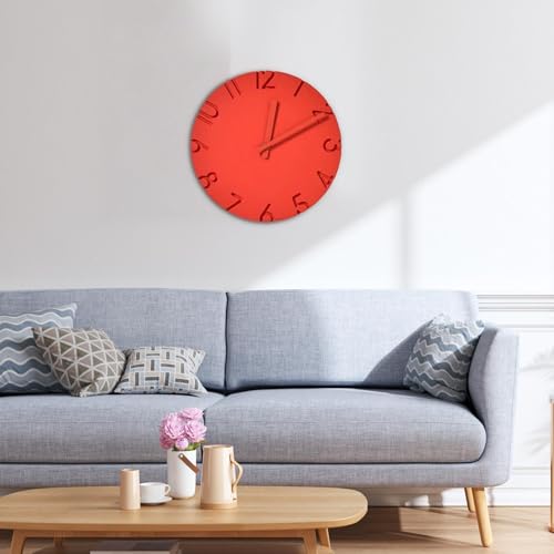 Horloge murale texture ciment 3D, élégante pendule moderne de 30 cm