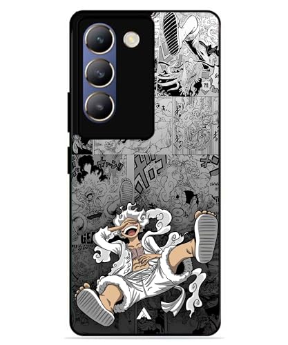 Image of Premium Anime 2 Case for Vivo v30 Lite (Glossy Finish) Soft-Touch Metal TPU Back Cover, Shockproof, Designer, Aesthetic Mobile Phone Case