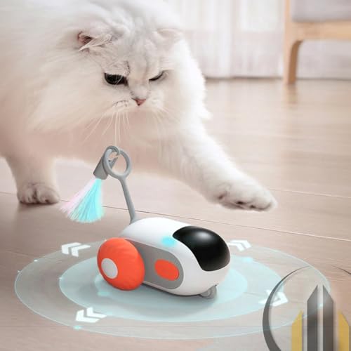 Carrinho Elétrico Inteligente para Gatos e Pets – Brinquedo Interativo com USB para Diversão e Exerc