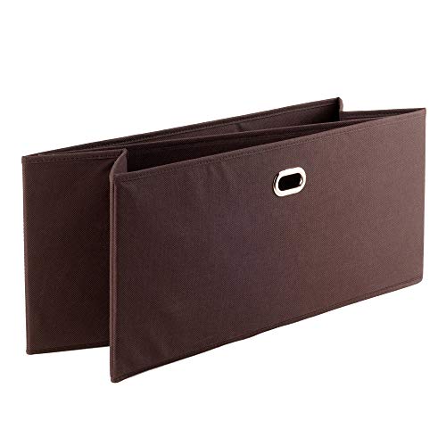 Winsome Torino 3-Pc Set Folding Bookcase W/Fabric Basket Storage And Organization, Espresso/Chocolate #TOP4