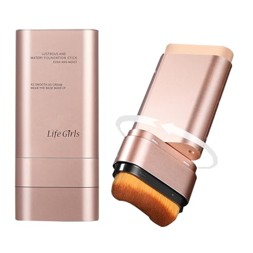 Makelloser Eraser Foundation Stick, Feuchtigkeitsspendender Foundation-Stift Mit Eingebautem Pinsel, Leichte, Aufbaubare Mittlere Bis Volle Deckkraft für Ein Natürliches Finish (Elfenbein, 1 Stück)