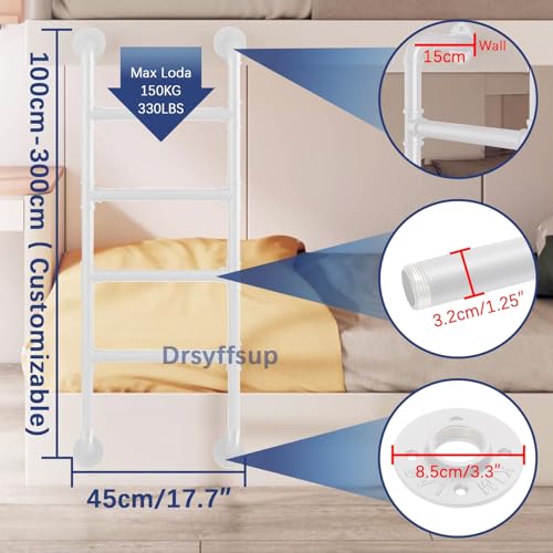 Escalera de emergencia de pared para evacuación en ventanas y acceso cómodo al ático 3