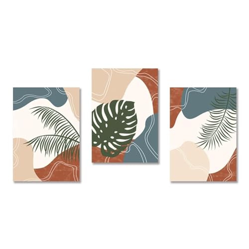 Toile peinture art abstrait premium YIUEYI triptyque géométrique avec cadre haut de gamme