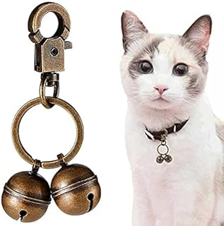 gishane Extra Loud Cat and Dog Bell, Durable Copper Dog Tracker Bells for Pets Collar Charms with Swivel Lobster Clasp Quick Release Cat Pendant Bells Cat Accessories (53144293)