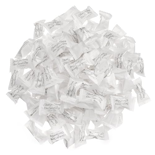 Candy Envy - Wedding Special Day Wrapped Buttermints - 13 oz. Bag - 100 Individually Wrapped Candy Mints