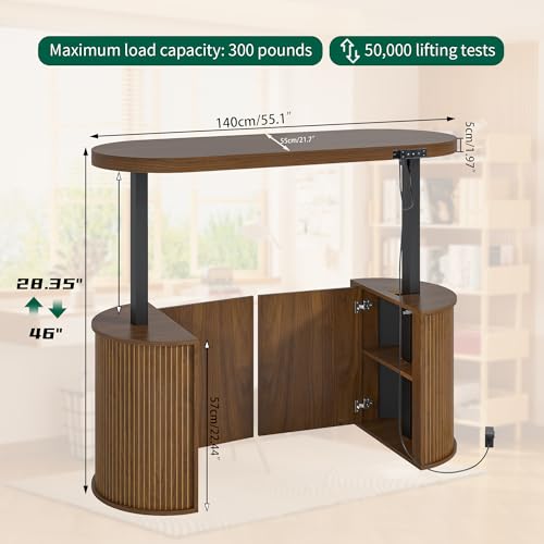 Image of Electric Standing Desk, Sit Stand Up Desk, Adjustable Height Executive Desk