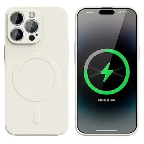 Coque iPhone 12 silicone blanc MagSafe pour recharger sans fil au quotidien