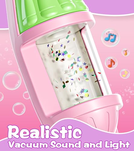 Toddler Vacuum Toy That Works with Lights & Sounds, Pretend Play Toy Vacuum for Toddlers 3-5 Years Old, Baby Vacuum for Boys, Girls, Kids Vacuum Cleaner Cleaning Toys with Spray Bottle, 2 Towels - image 4