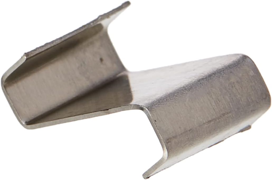 Merriway® BH03660 Greenhouse Glazing Clips, Stainless Steel, Z-Lap Type - Pack of 100